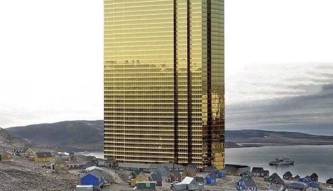 Torre Trump en Groenlandia causa risas y alarmas