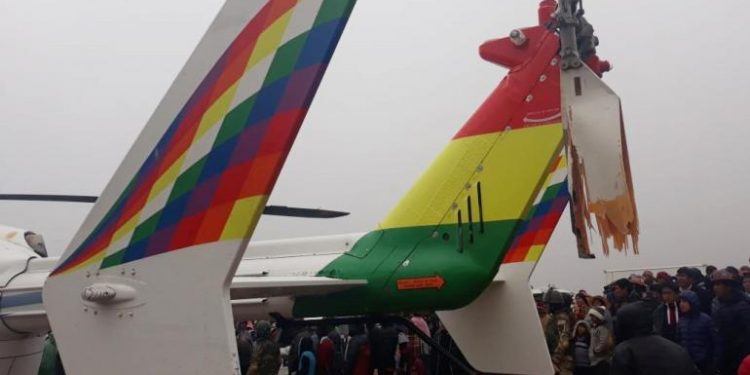 Helicóptero que trasladaba a Evo Morales aterrizó de emergencia tras sufrir un accidente