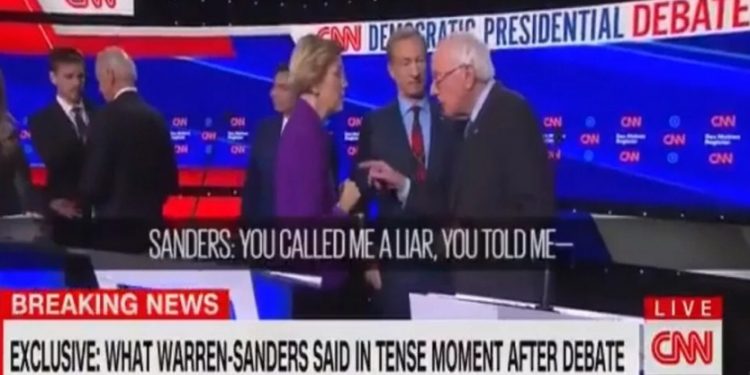 Warren y Sanders se enfrentan tras debate en Iowa y la televisión nacional capta todo (+Video)