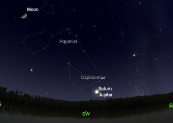 Raro fenómeno cósmico: la conjunción júpiter-saturno