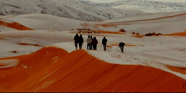 ¿Clima enloquecido? ¡Nevó en el Sahara!
