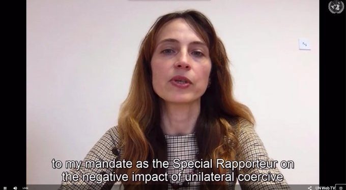 Relatora de la ONU: sanciones de EEUU y UE impactan calidad de vida los venezolanos