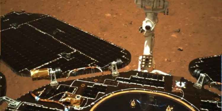 Las primeras imágenes de la sonda china que aterrizó en Marte