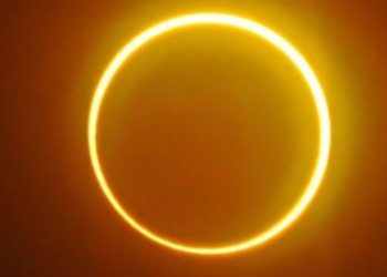 Así se observó el anillo de fuego en el hemisferio norte