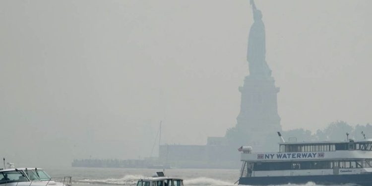 Nueva York en alerta de contaminación por humo de incendios