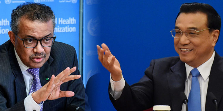 Tedros Adhanom Ghebreyesus y Li Keqiang conversaron sobre la necesidad de encontrar el origen de la Covid 19.