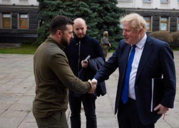 Boris Johnson sorprendió al mundo  al recorrer las calles de Kiev