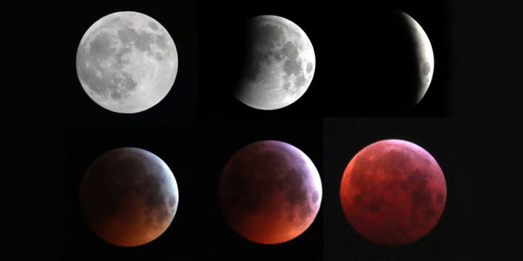 Dos eclipses lunares muy cercanos, Luna Negra de abril y Luna de sangre de mayo.