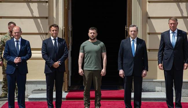 Scholz, Macron y Draghi ofrecen apoyo total a Ucrania