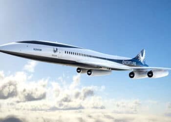 La aeronave Overture promete un vuelo con cero emisiones de carbono y muy poco ruido.