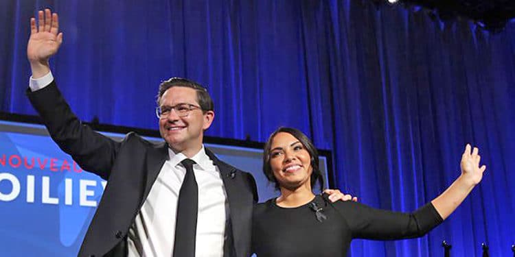 Pierre Poilievre, junto a su esposa venezolana Anaida Galindo, bien podría destronar a Justin Trudeau, como Primer Ministro de Canadá.