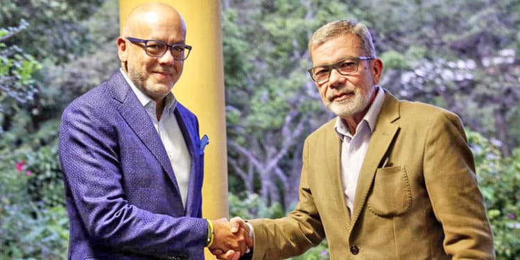 Jorge Rodríguez vocero del régimen y Gerardo Blyde, representante de la Alianza Opositora venezolana.