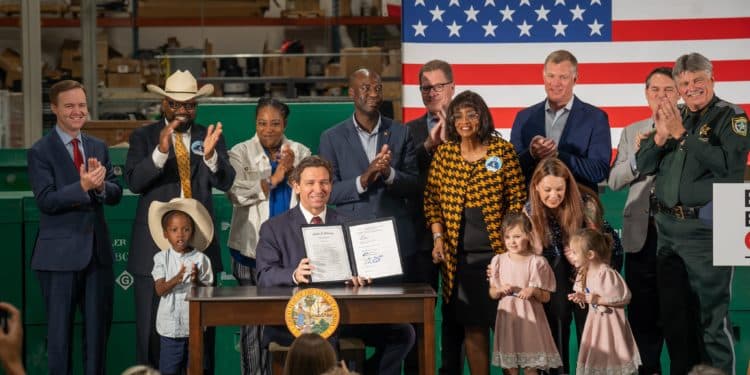 DeSantis firma su restrictiva ley de inmigración y critica las medidas de Biden