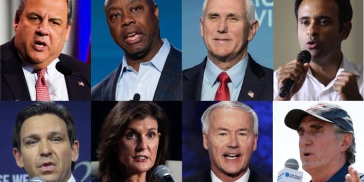 Precandidatos republicanos debatieron sus propuestas a la sombra de Donald Trump