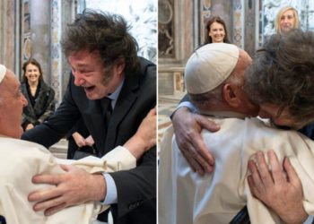 Con un abrazo y conversando entre risas: Papa Francisco recibe a Milei en el Vaticano